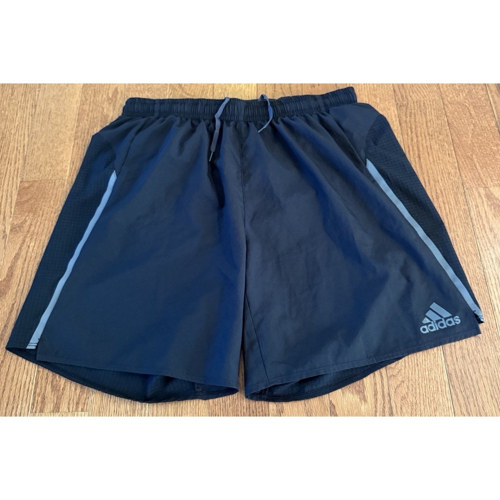 Adidas Shorts Mens Large Black 7 In Inseam AEROREADY Running Athletic Quick Dry